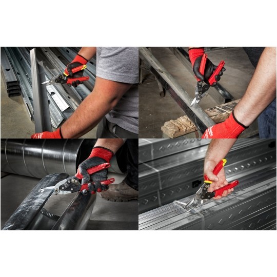 Zestaw nożyc do blachy 3szt. do cięcia prostego i kształtów MILWAUKEE