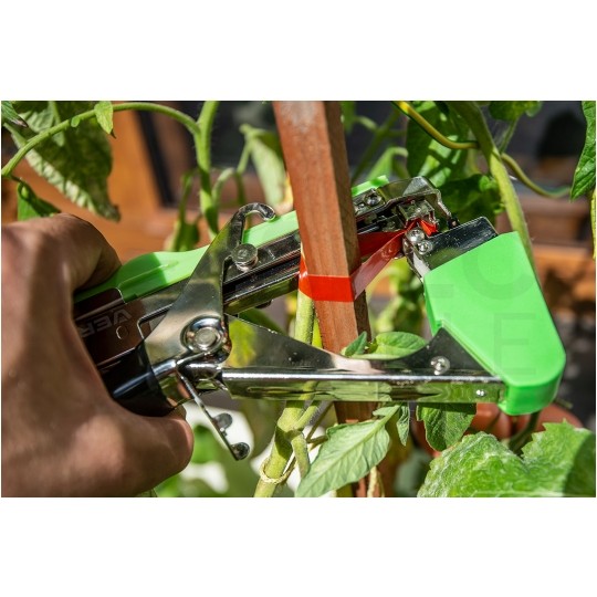 Zestaw ogrodowy do podwiązywania roślin (zszywacz tapener + taśma 25m + zszywki 200szt) VERTO