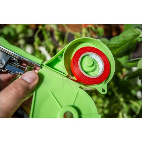 Zestaw ogrodowy do podwiązywania roślin (zszywacz tapener + taśma 25m + zszywki 200szt) VERTO