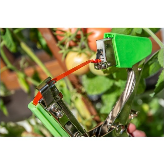 Zestaw ogrodowy do podwiązywania roślin (zszywacz tapener + taśma 25m + zszywki 200szt) VERTO