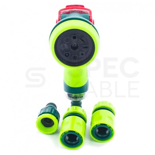 Zestaw ogrodowy Wąż 1/2" pomarańczowy 20m 4-warstwowy Economic NEO na wózku VERTO z pistoletem zraszającym, przyłączem i złączkami VERTO