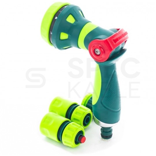 Zestaw ogrodowy Wąż 1/2" pomarańczowy 30m 4-warstwowy Economic NEO na stojaku NEO z pistoletem zraszający, przyłączem i złączkami VERTO