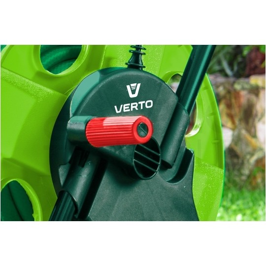 Zestaw ogrodowy Wąż 1/2" pomarańczowy 30m 4-warstwowy Economic NEO na wózku VERTO z pistoletem zraszający i złączkami VERTO