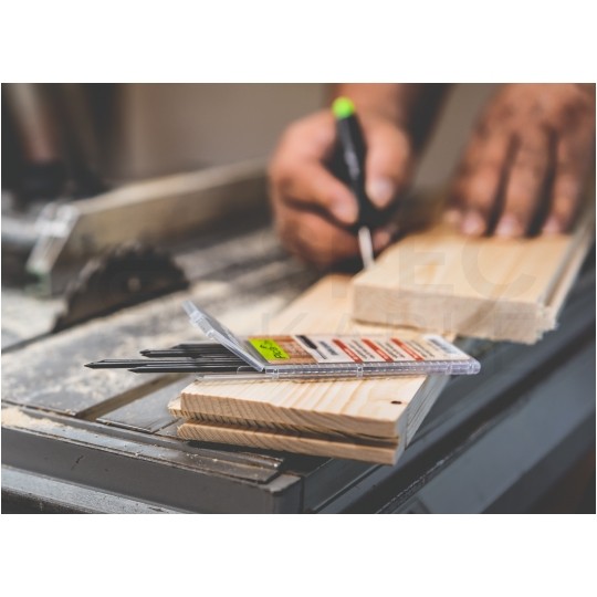 Zestaw - Ołówek automatyczny budowlany PICA 3030 + Wkłady zapasowe (10 sztuk) grafitowe 2,8mm (twarde) PICA-Dry 30405