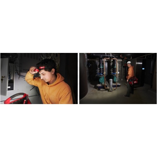 Zestaw oświetlenia alkaicznego 2w1 (Latarka długopisowa 100lm IPL-LED + czołówka 350lm HL2-LED) POWERPACK MILWAUKEE