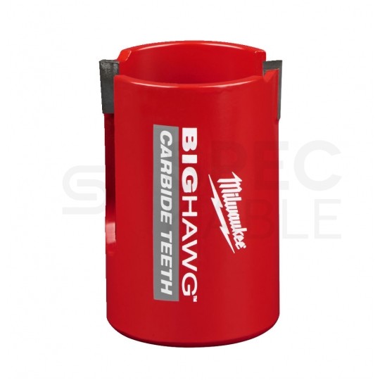 Zestaw otwornic Multi Material 35-76mmm Big Hawg do cegły, betonu komórkowego, płyt wiórowych itp. Komplet 6szt. + akcesoria w walizce MILWAUKEE