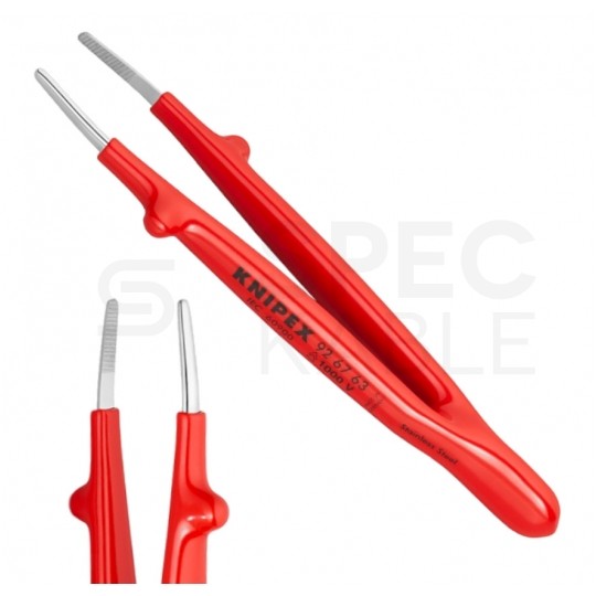 Zestaw Pincet uniwersalnych izolowanych VDE 1kV dla elektryka (5szt w etui) KNIPEX 92 00 04
