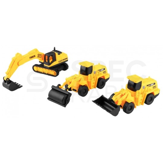 Zestaw plac budowy z piaskiem kinetycznym w walizce, zabawka dla dzieci NEO TOOLS GD042