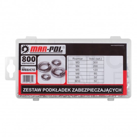 Zestaw podkładek sprężynujących 800szt. MAR-POL