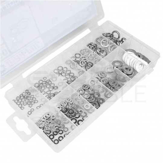 Zestaw podkładek stalowych 350szt. MAR-POL