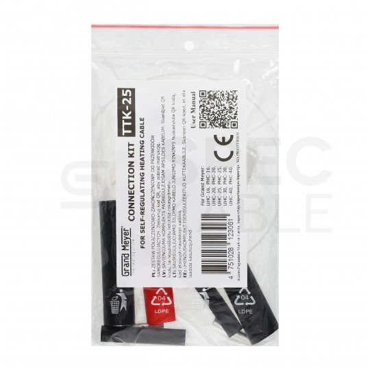 Zestaw połączeniowo-zakończeniowy do przewodów samoregulujących typu PHC-16/20/30 i UHC-25/40 GRAND MEYER
