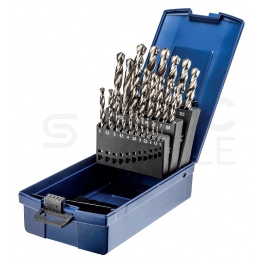 Zestaw polskich wierteł do metalu 1-13 mm 25 szt. HSS szlifowanych BAILDON