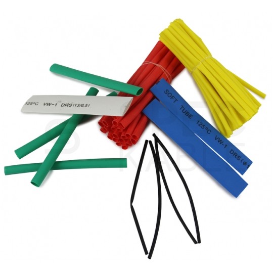 Zestaw rurek termokurczliwych DRS mix kolorów 10cm MARPOL 100szt w pudełku