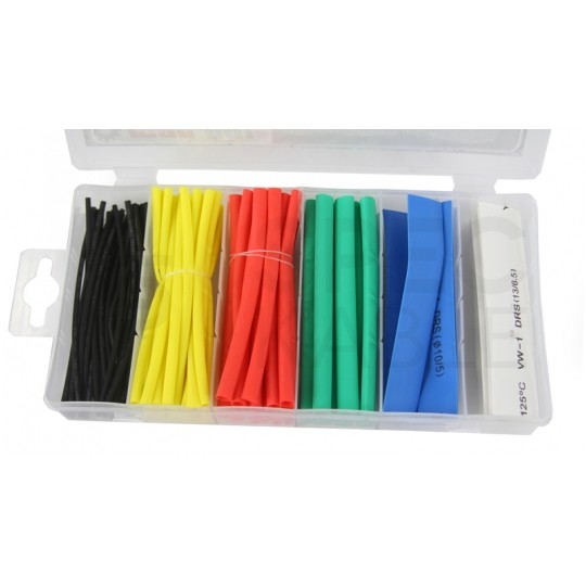 Zestaw rurek termokurczliwych DRS mix kolorów 10cm MARPOL 100szt w pudełku