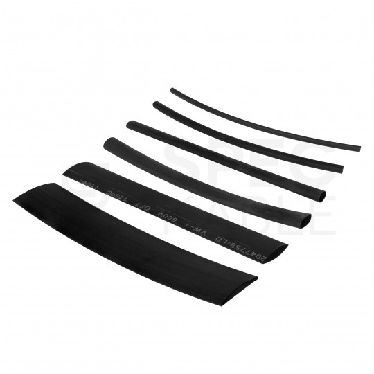 Zestaw rurek termokurczliwych HSCH SGS czarne 10cm NEKU 100szt w pudełku