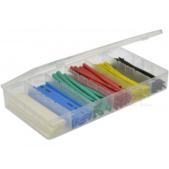 Zestaw rurek termokurczliwych HST-100C mix kolorów 10cm TALVICO 100szt w pudełku