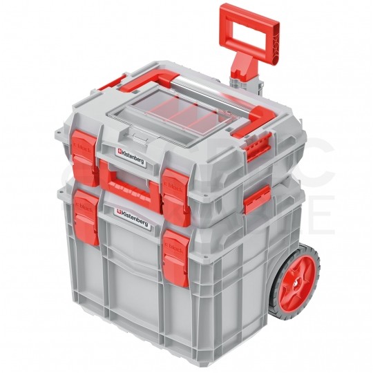 Zestaw skrzyń na narzędzia na kółkach, mobilna 450x380x545mm C-BLOCK ALU Kistenberg KXCS454055-4C - Edycja limitowana