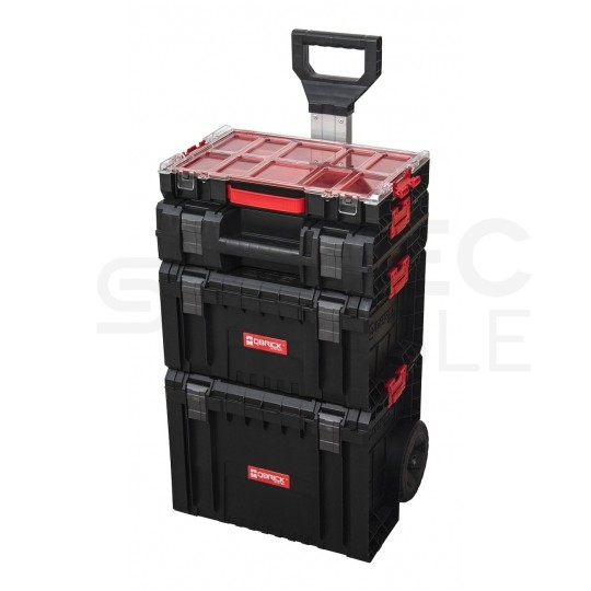 Zestaw skrzynek modułowych na kółkach 4w1: skrzynia CART 2.0 + Toolbox 2.0 + Toolcase + Organizer 100 QBRICK SYSTEM PRO SET