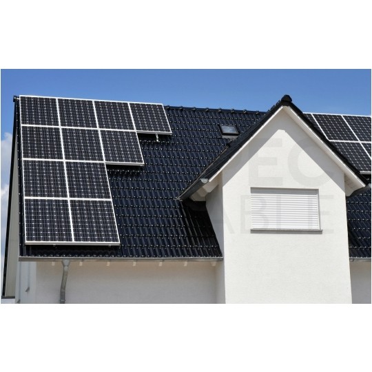 Zestaw solarny 3010W do grzania wody w bojlerach: Przetwornica ECO Solar Boost MPPT-3000 PRO 3.5kW + 7x Panel solarny monokrystaliczny 430W + 2x25mb kabel solarny + złącza MC4