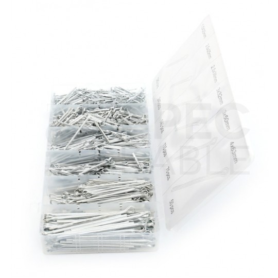 Zestaw stalowych zawleczek prostych 1000szt Kraft&Dele