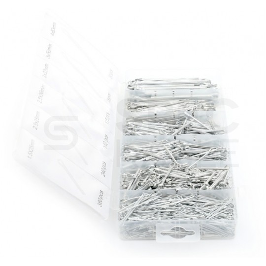 Zestaw stalowych zawleczek prostych 1000szt Kraft&Dele