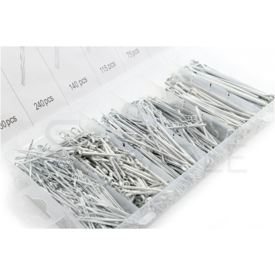 Zestaw stalowych zawleczek prostych 1000szt Kraft&Dele