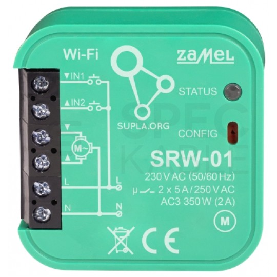 Zestaw sterowania roletami WiFi 6x sterownik rolet SRW-01 1x sterownik sterowanania bramą SBW-01 SUPLA ZAMEL