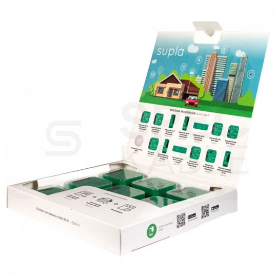 Zestaw sterowania roletami WiFi 6x sterownik rolet SRW-01 1x sterownik sterowanania bramą SBW-01 SUPLA ZAMEL