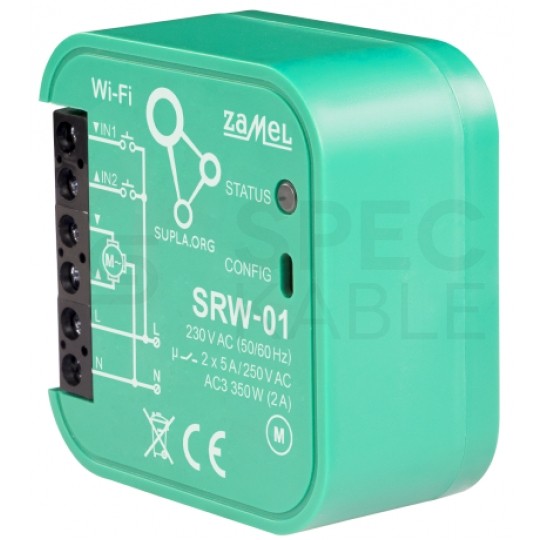Zestaw sterowania roletami WiFi 6x sterownik rolet SRW-01 1x sterownik sterowanania bramą SBW-01 SUPLA ZAMEL