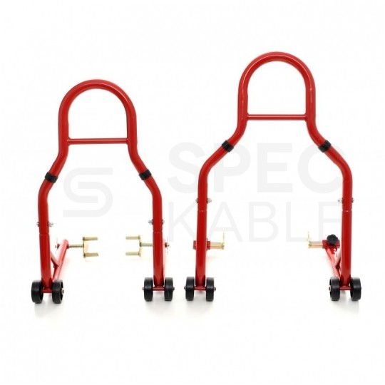 Zestaw stojaków, podnośników motocyklowych pod przednie i tylnie koło 2szt Kraft&Dele