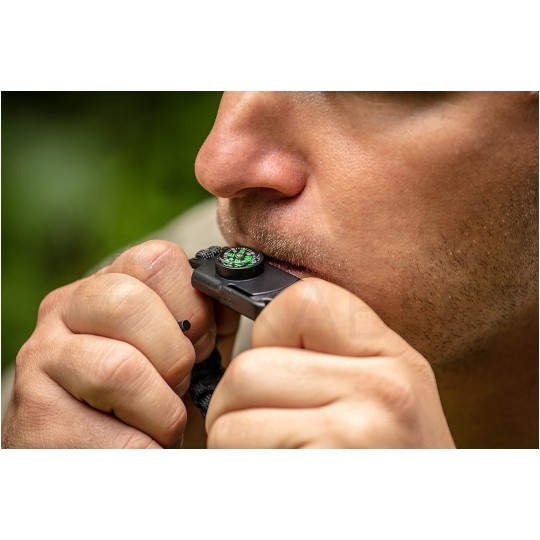 Zestaw survivalowy latarka czołowa, nóż, bransoletka NEO 63-033