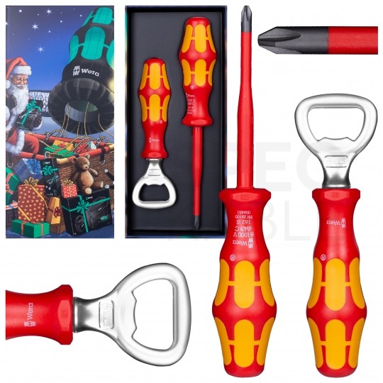 Zestaw świąteczny Wkrętak krzyżakowy PH2 + Otwieracz do butelek Kraftform Christmas 2021 WERA