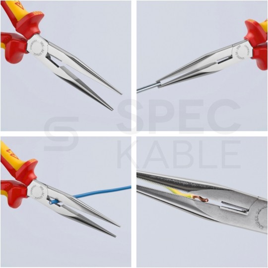 Zestaw Szczypce izolowane VDE 1kV dla elektryka 3szt. (uniwersalne 180mm + boczne tnące 160mm + wydłużone półokragłe tnące 200mm) Elektro Set KNIPEX 00 20 12