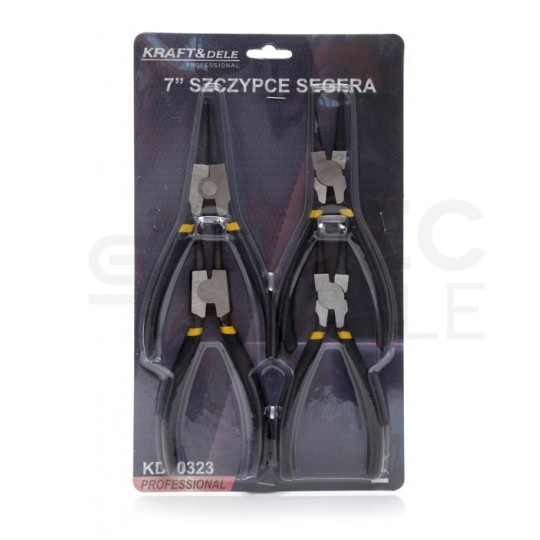 Zestaw szczypiec do pierścieni segera 7" 180mm Kraft&Dele