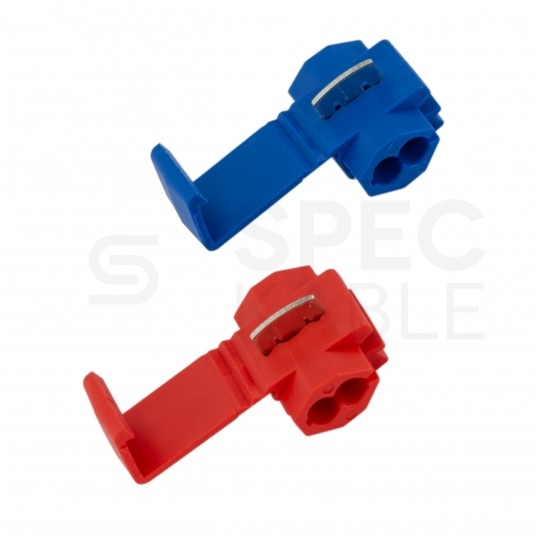 Zestaw szybkozłączek odgałęźnych typ B (1,5-2,5mm2) niebieska + typ R (0,5-1,5mm2) czerwona ADELID 50szt w pudełku