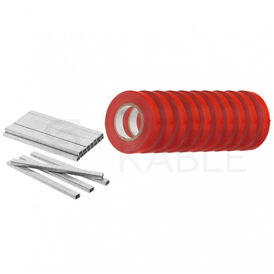 Zestaw taśma 25m x10 + zszywki x 10 000szt. 15G456 VERTO
