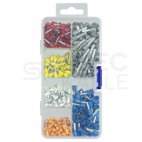 Zestaw tulejek kablowych izolowanych HI / TE DIN 0,5-4,0mm2 600szt w pudełku ADELID