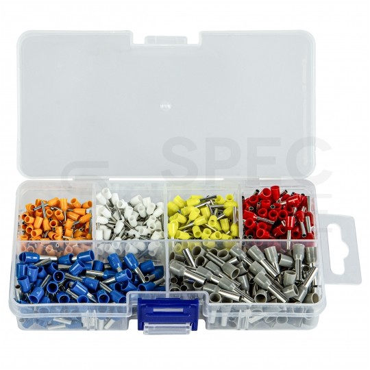 Zestaw tulejek kablowych izolowanych HI / TE DIN 0,5-4,0mm2 600szt w pudełku ADELID