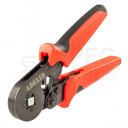 Zestaw tulejek kablowych izolowanych HI / TE DIN 0,5-4,0mm2 600szt w pudełku + zaciskarka 0,25-10mm2 ADELID