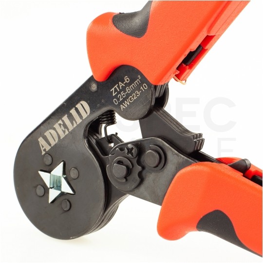 Zestaw tulejek kablowych izolowanych HI / TE DIN 0,5-4,0mm2 600szt w pudełku + zaciskarka 0,25-10mm2 ADELID