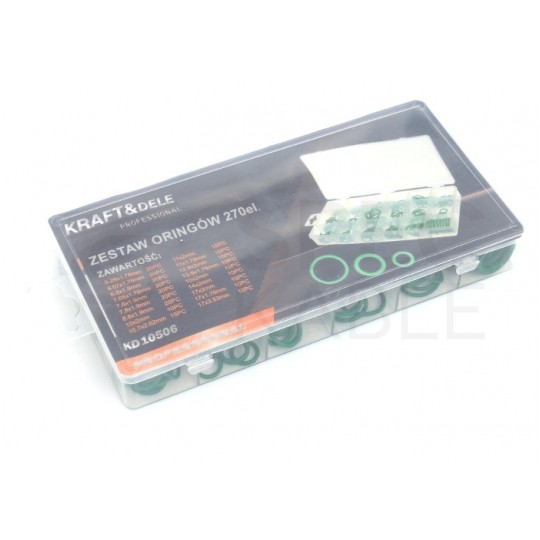 Zestaw uszczelek oringów olejoodpornych 270 szt Kraft&Dele