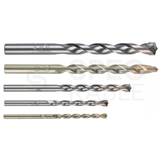 Zestaw widiowych wierteł do betonu 5szt. 4-10mm MILWAUKEE