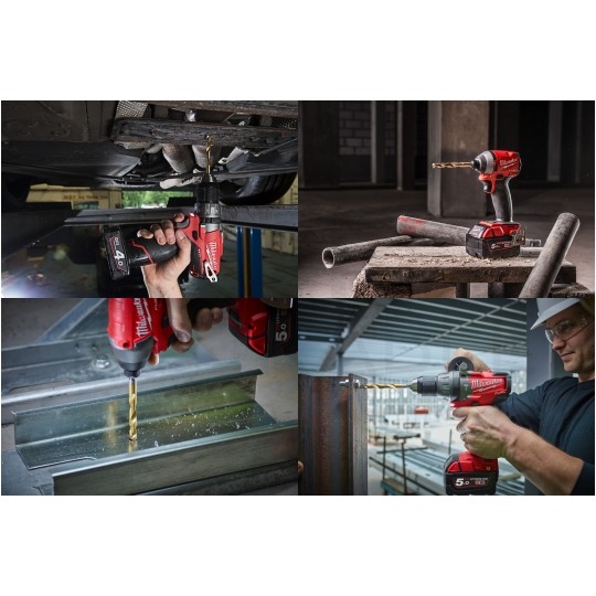 Zestaw wierteł do metalu 10 sztuk HSS-G Tin 3-10mm Shockwave MILWAUKEE