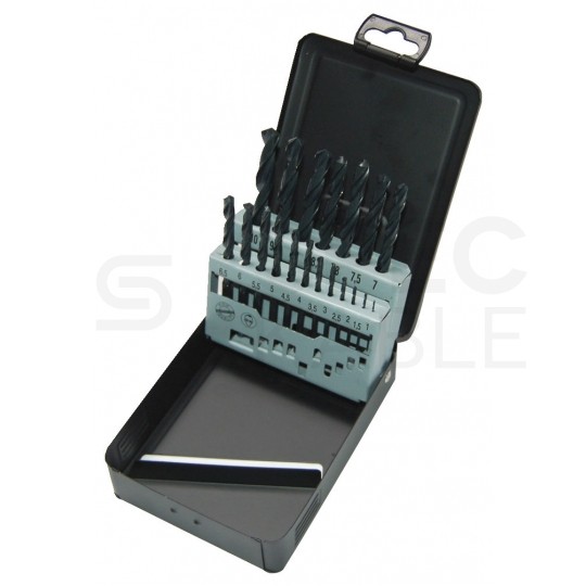 Zestaw wierteł do metalu HSS-R walcowane 1-10mm w puszce 19szt. MILWAUKEE