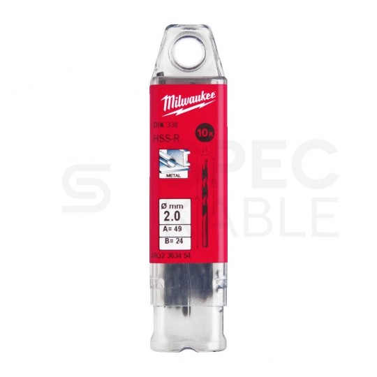 Zestaw wierteł do metalu HSS-R walcowane 2x49mm 10szt. MILWAUKEE
