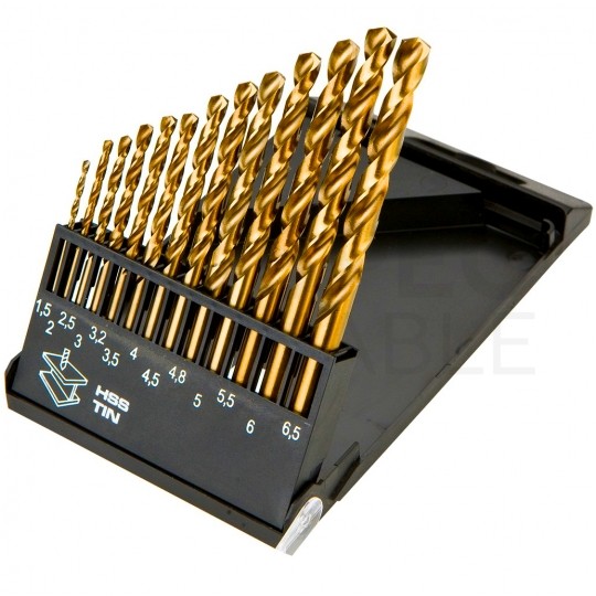 Zestaw wierteł do metalu HSS-TIN 1.5-6.5mm 13szt. GRAPHITE 57H198