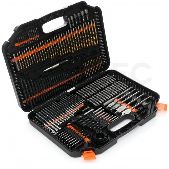 Zestaw wierteł (HSS), bitów i otwornic 246szt. w walizce Kraft&Dele KD999