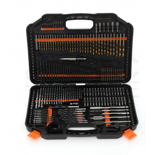 Zestaw wierteł (HSS), bitów i otwornic 246szt. w walizce Kraft&Dele KD999