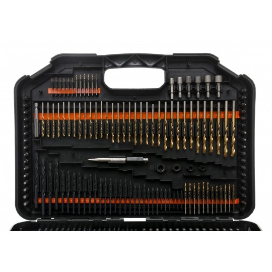 Zestaw wierteł (HSS), bitów i otwornic 246szt. w walizce Kraft&Dele KD999