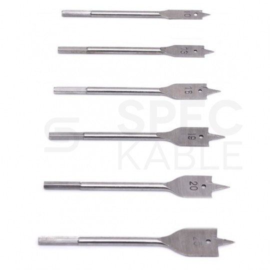 Zestaw wierteł łopatkowych do drewna 6szt. Kraft&Dele